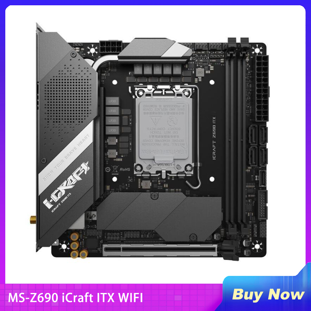 Nova placa-mãe de desktop MS-Z - Lga1700 Itx Motherboard Ddr5 avaliação e preço
